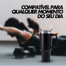 Copo Térmico Grande 1200 Ml Canudo Parede Dupla - ROSA CLARO