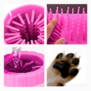 Limpador de Pata de Cachorros Portátil Rosa